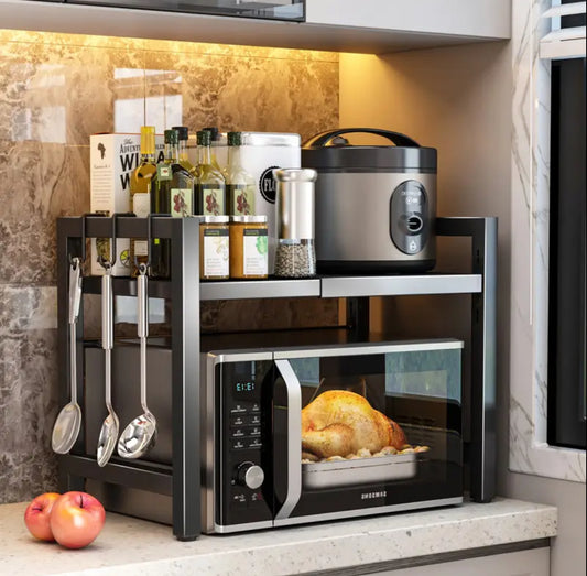 Single layer Heavy-duty Adjustable Microwave stand