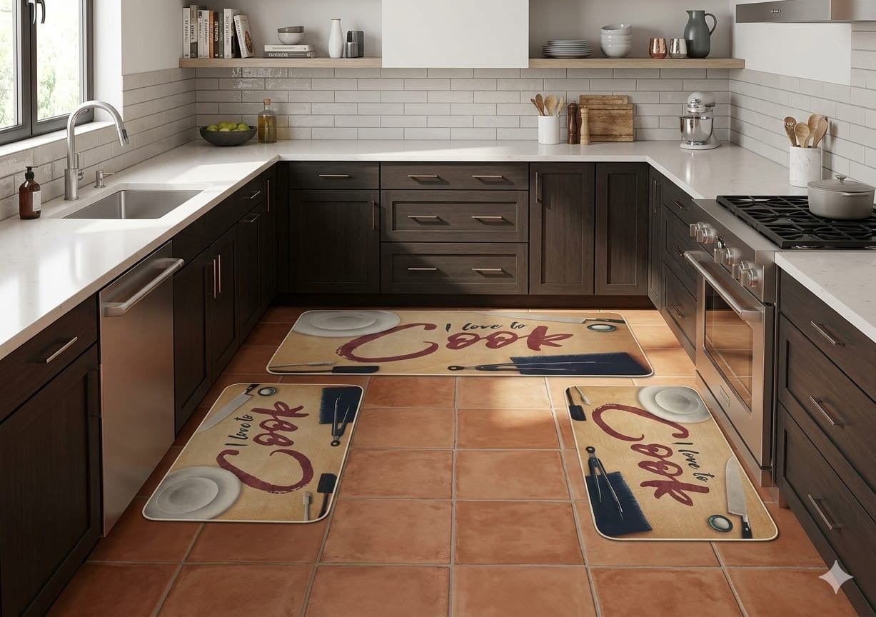 Three Pieces kitchen mat