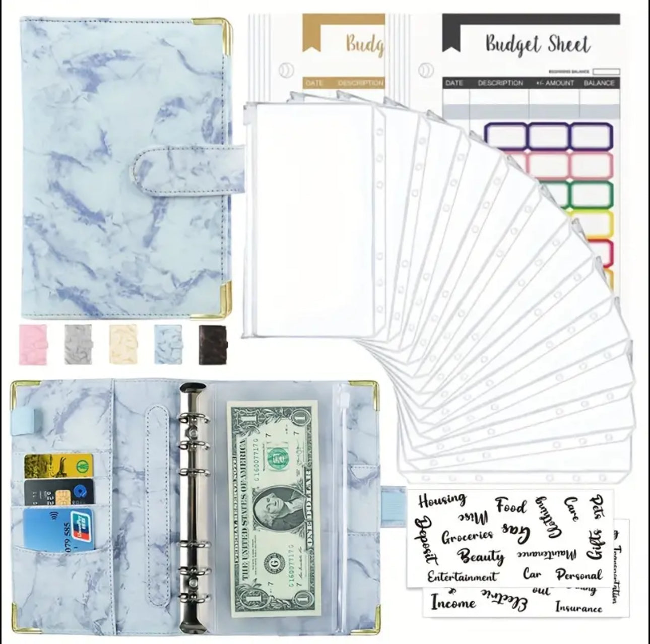 A6 money budget planner