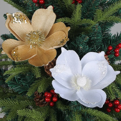 3-Layer Gold Glitter Christmas Flower