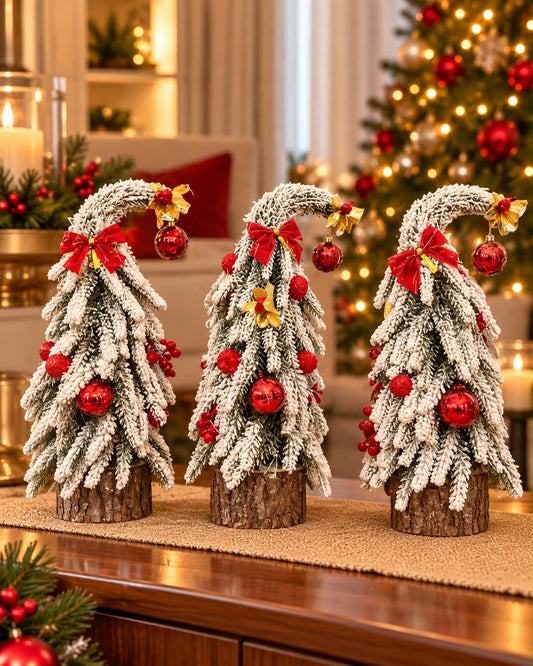 🎄✨ Decorated Snow-Dusted Christmas Trees ✨🎄X1- 30cms