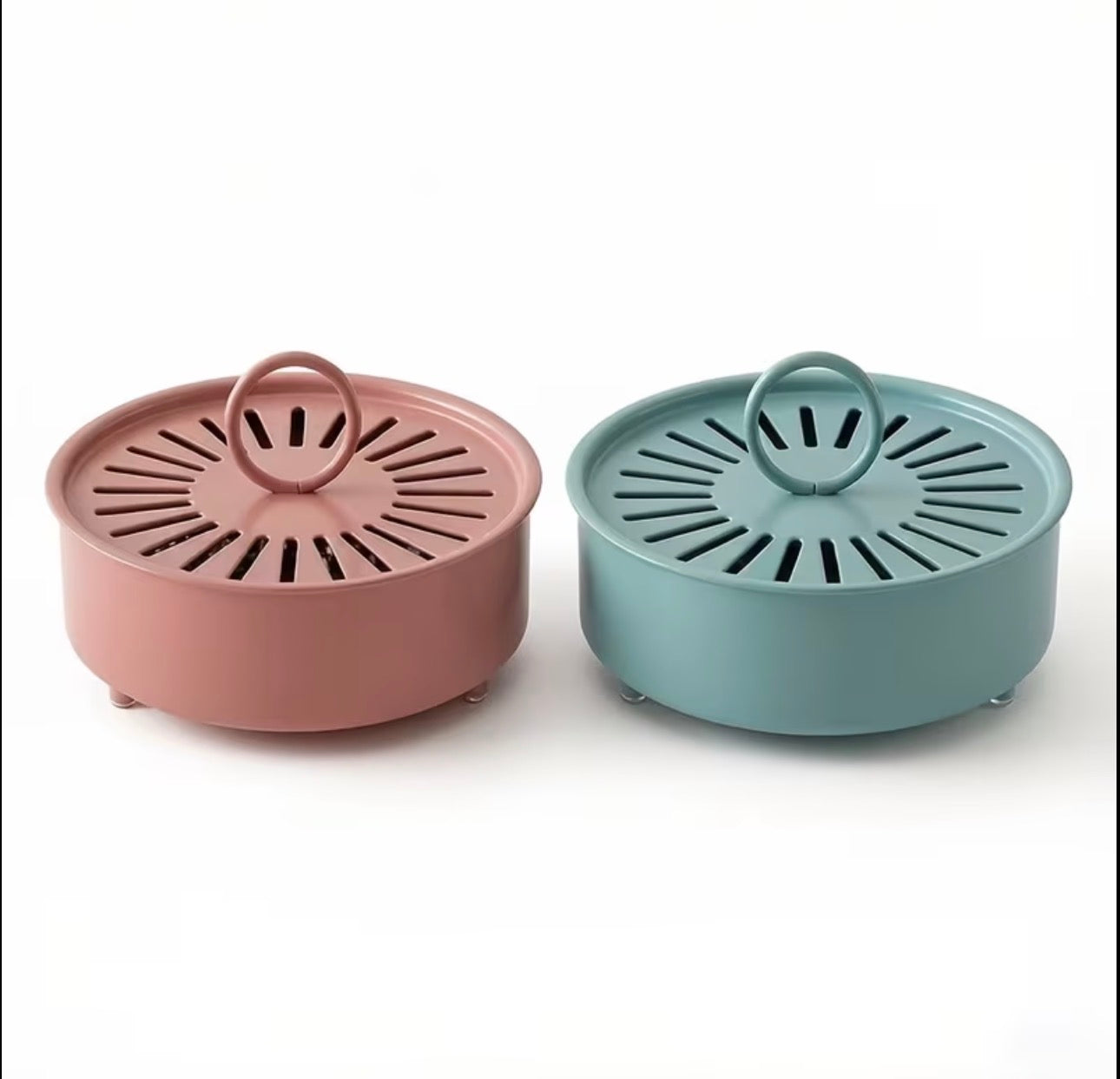 Premium quality iron mosquito-repellent incense box with cover.