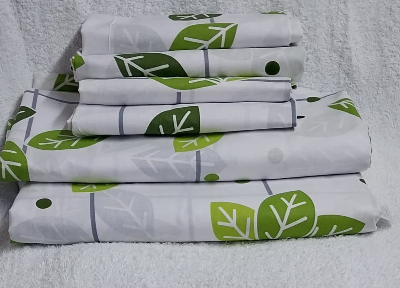 A pair of both printed pure cotton bedsheets