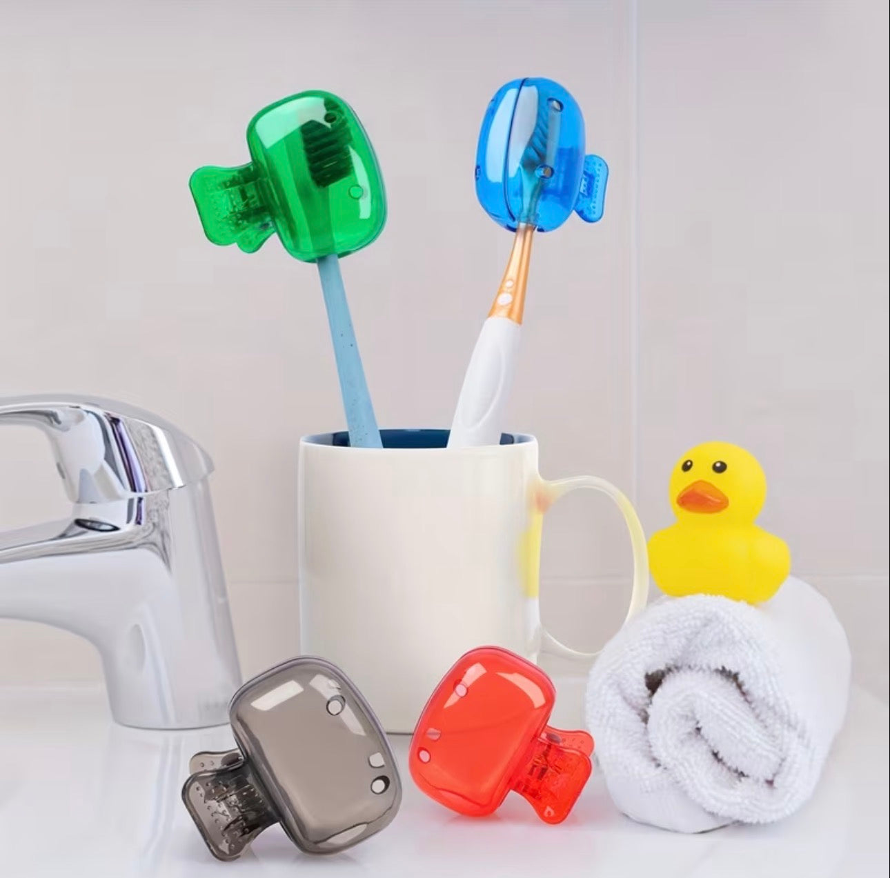 Acrylic toothbrush head cover