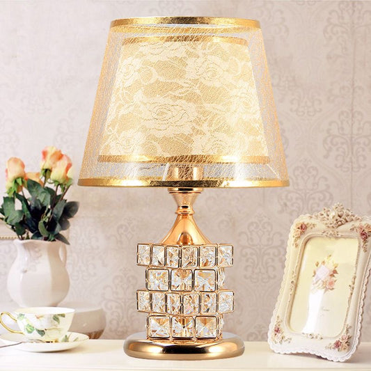 European crystal table bedroom bedside lamp