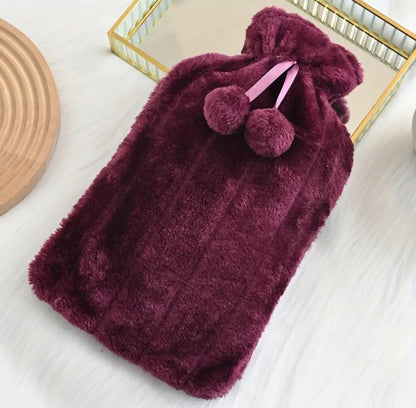 Plush velvet  hot water bottle