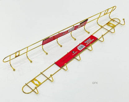 8 hook  Gold Stainless steel  rail
