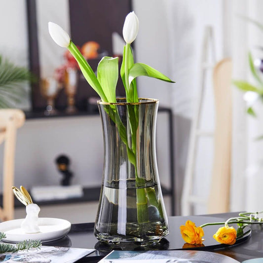 Modern creative dark  glass vase