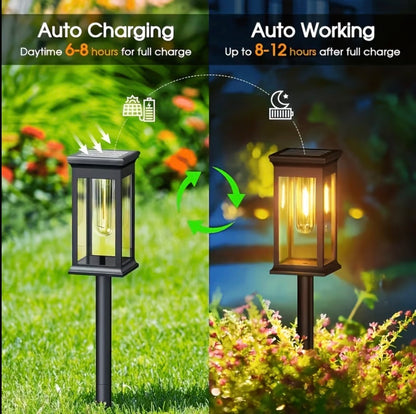 6pcs 60cm Long Solar Outdoor Pathway Garden Lights