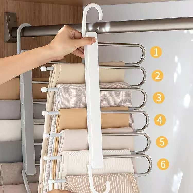 Heavy duty 6 Layer Foldable Pants hanger