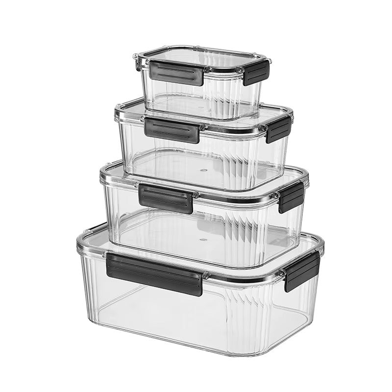 4pcs \ set Stackable Multipurpose Food Storage Containers Organizers / Fridge containers organizers