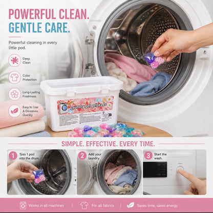 5-in-1 Laundry Pods + Laundry Beads (100pcs)