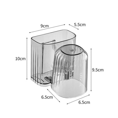 Luxury Wall-Mounted Toothbrush & Mouthwash Cup Holder