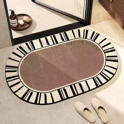Big Size oval Absorbent Bathroom / Door Mat