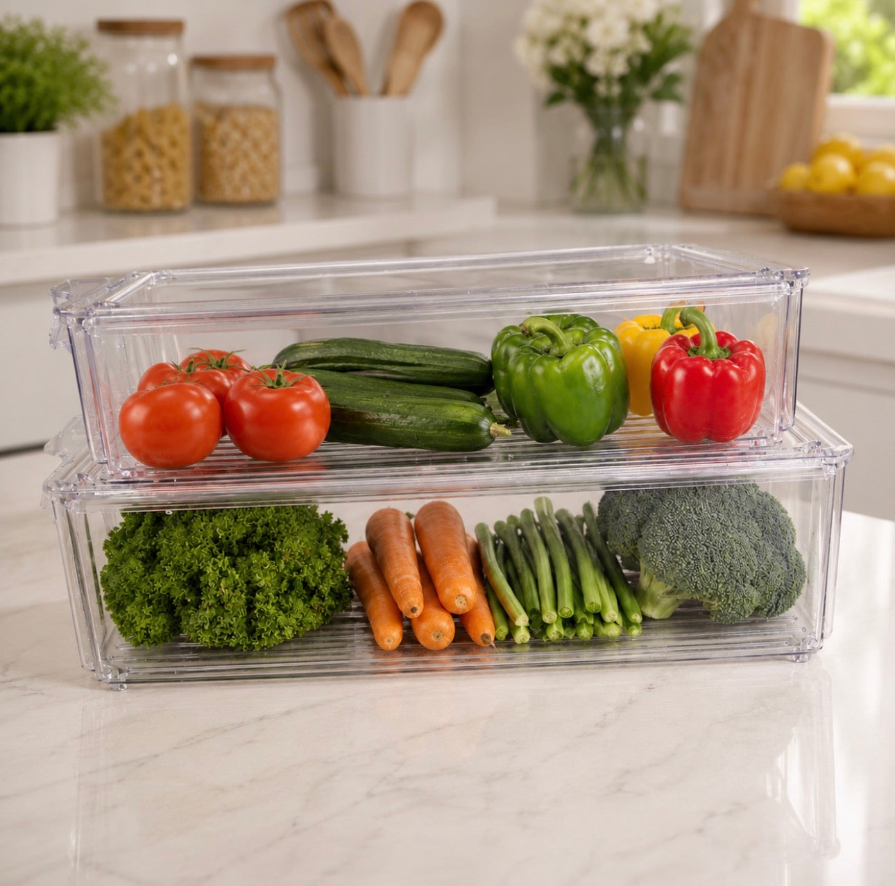 2 pcs fridge storage containers