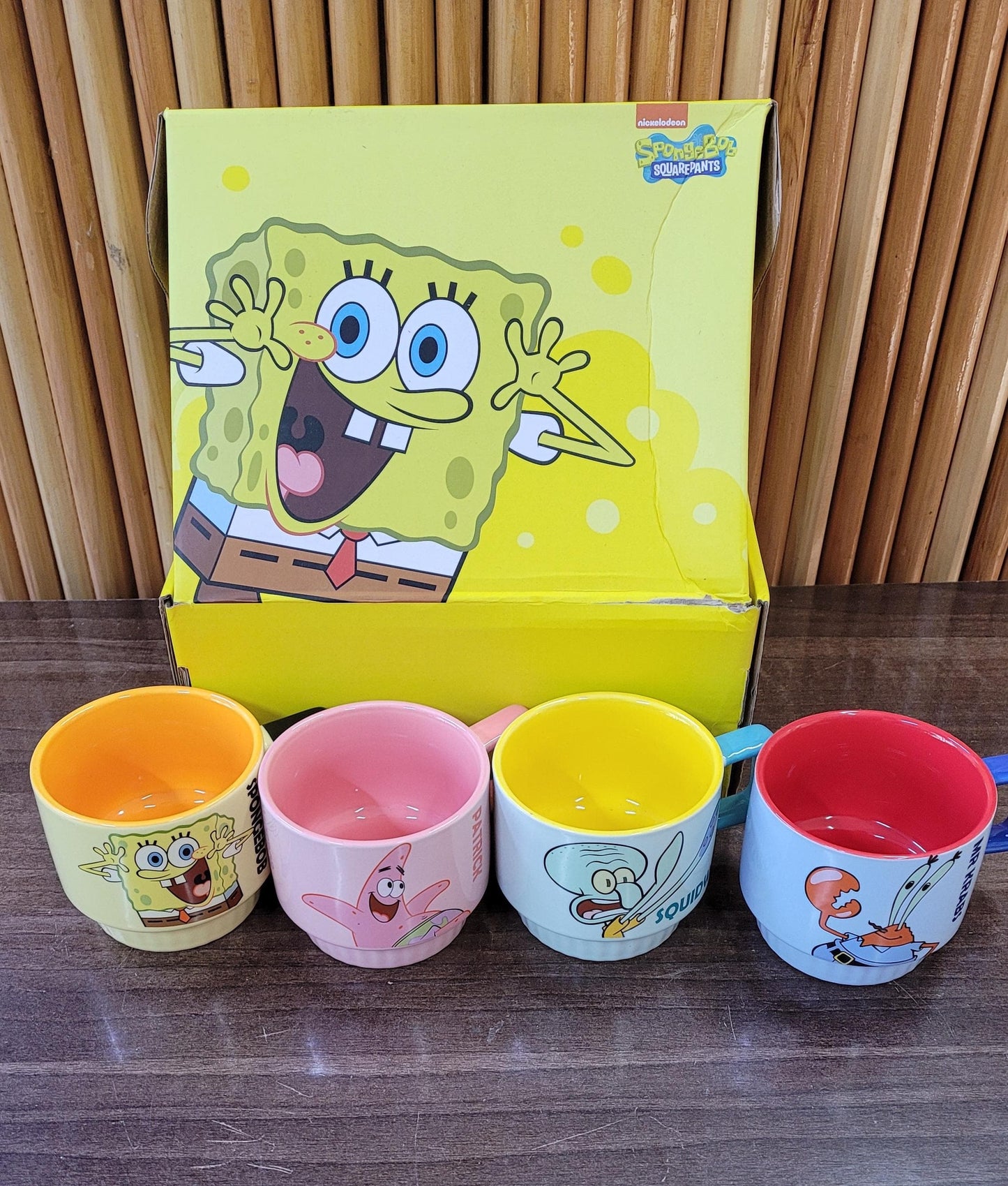 4pc set Sponge Bob Mugs