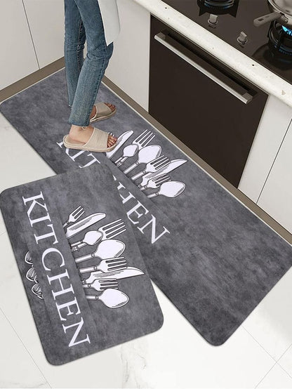 2pcs setRubber kitchen mats