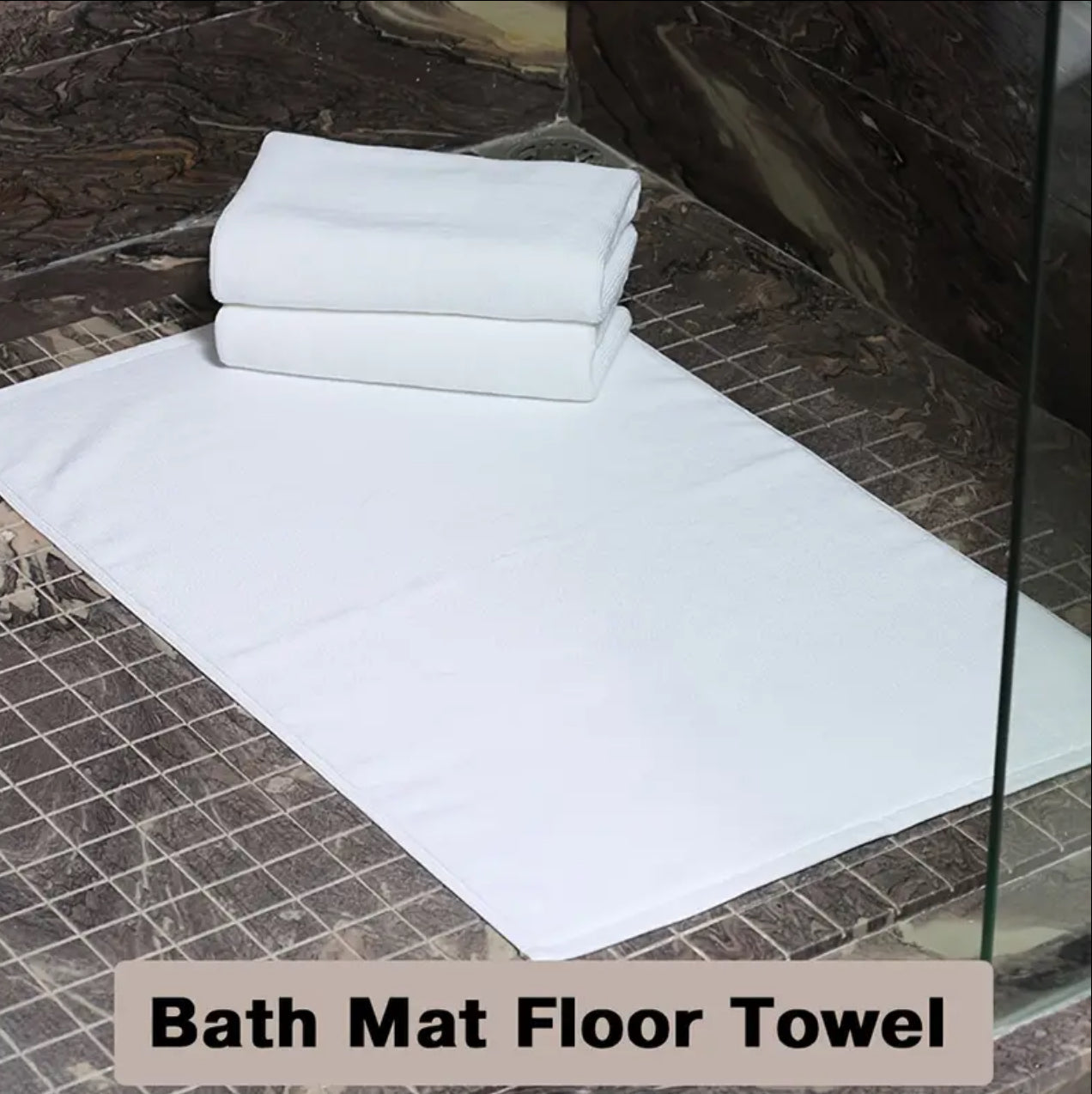 Cotton bathroom mat