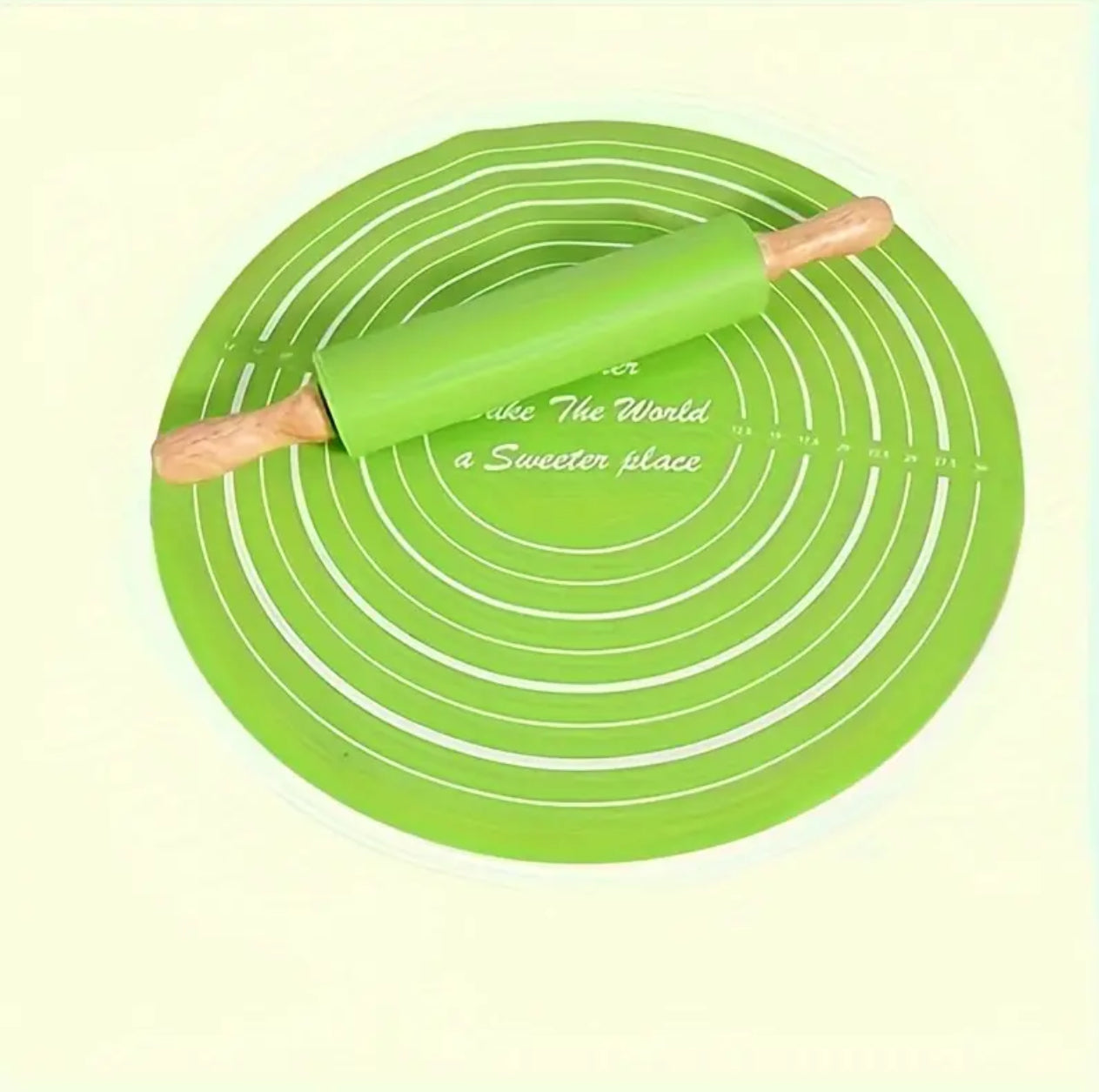 Silicone Baking Mat with  Rolling Pin Set