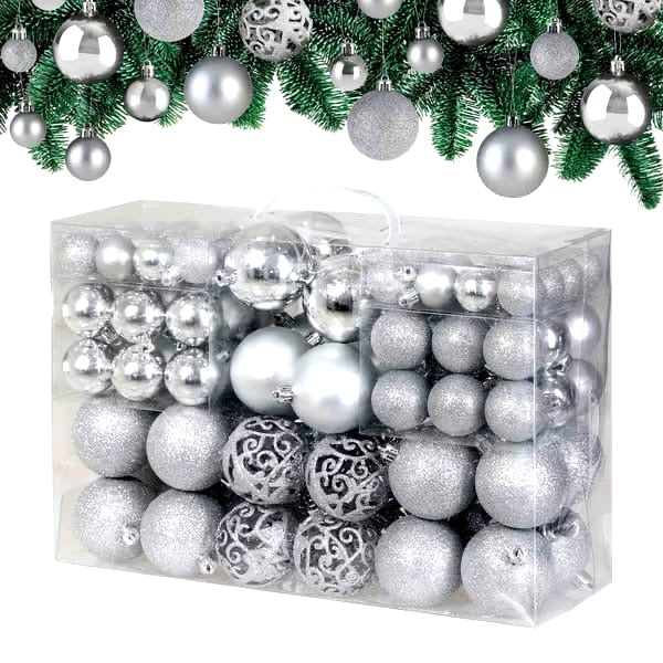 100 Pcs Christmas tree decor balls Set