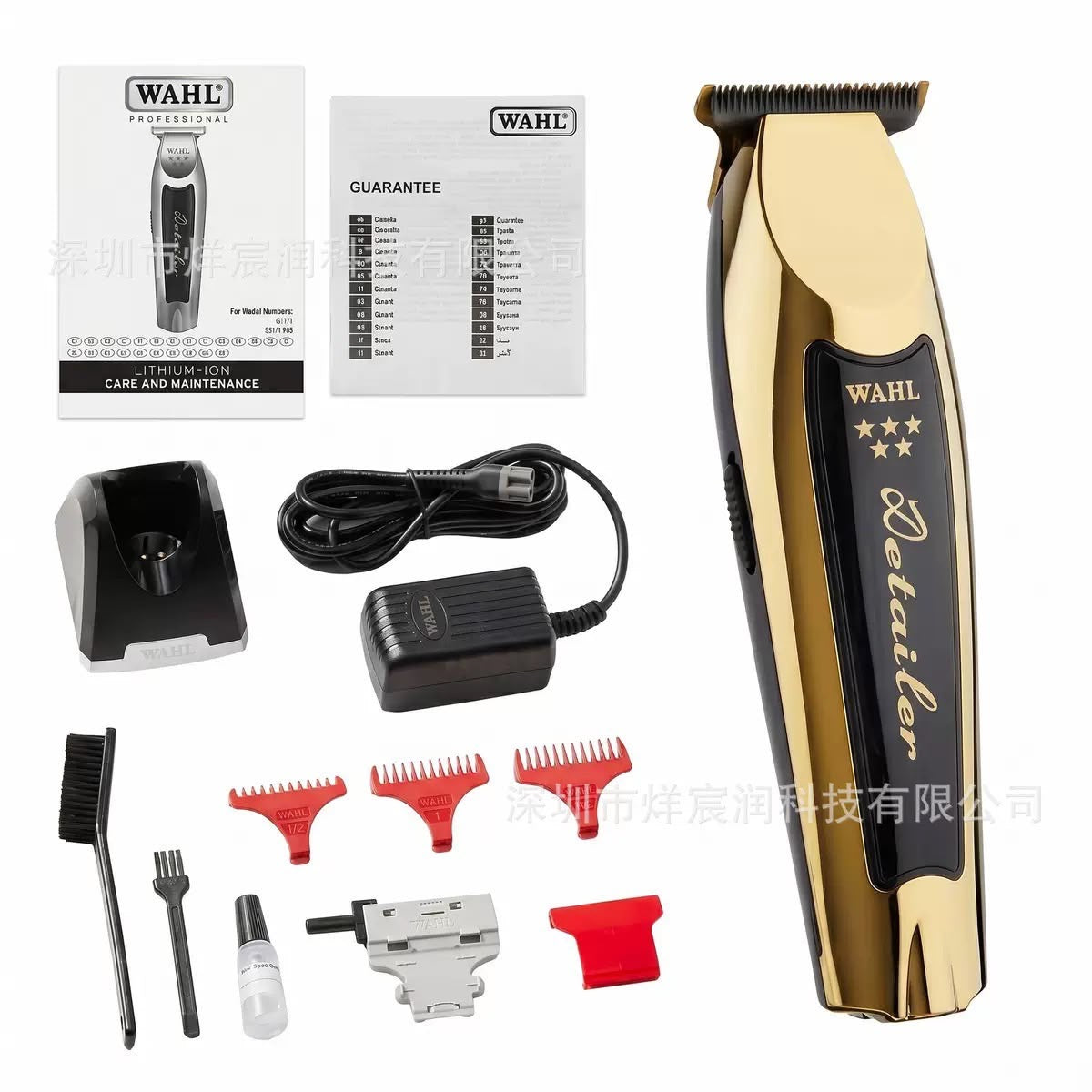 Wahl Professional 5 Star Gold Cordless Detailer Li Trimmer Full Kit