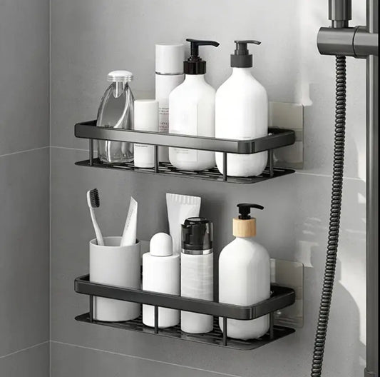 Double bathroom racks