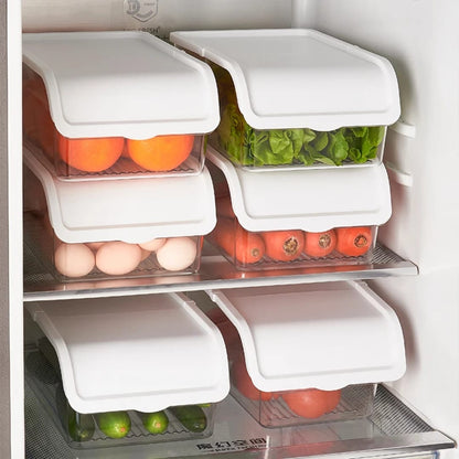 High quality big capacity acrylic fridge organizers with lid