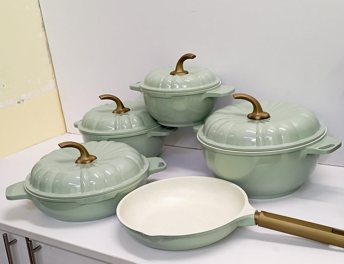 9PCS PUMPKIN Granite cookware set