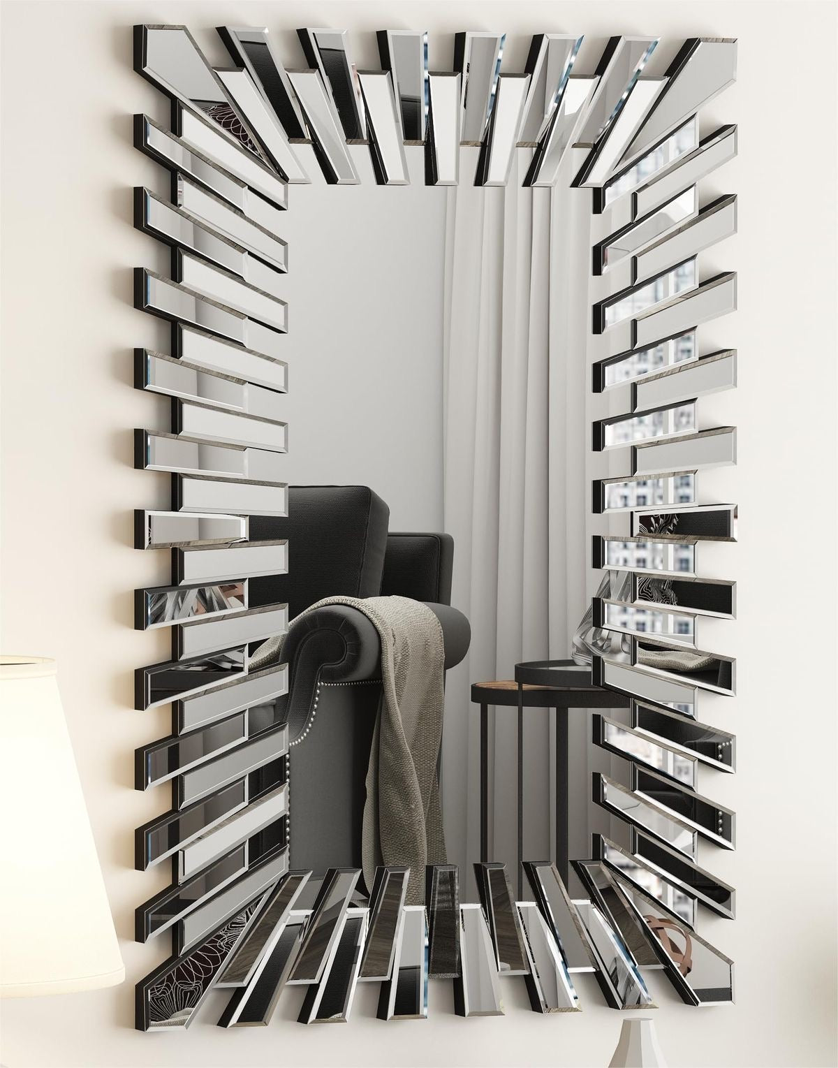 Morden accent rectangle mirror