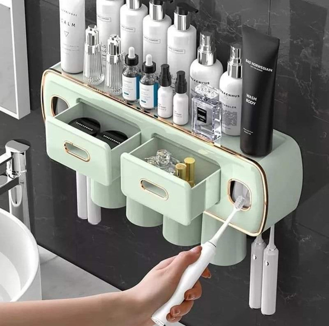 Wall Mounted Self-adhesive Toothpaste/toothbrush holder