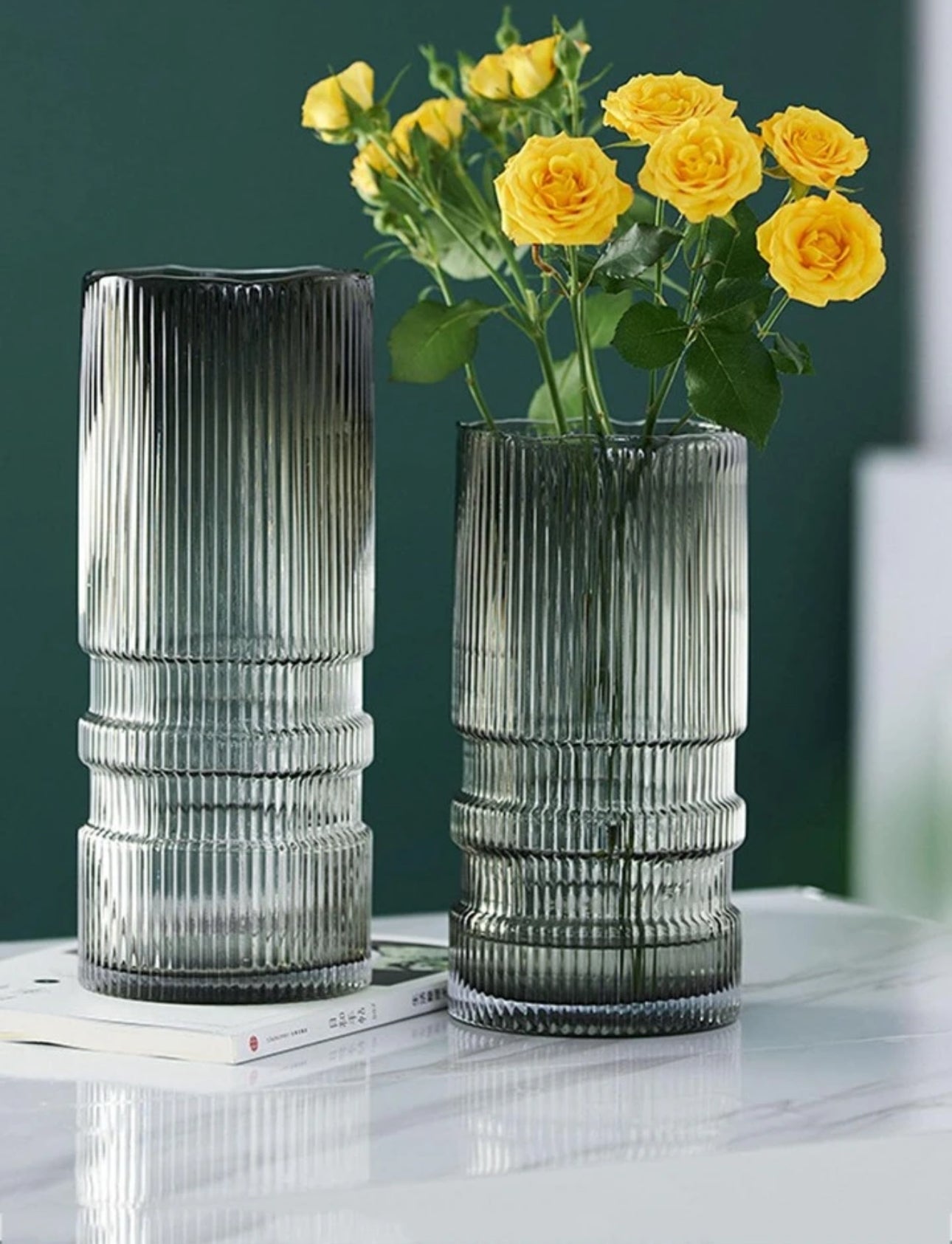 Modern creative dark  glass vase