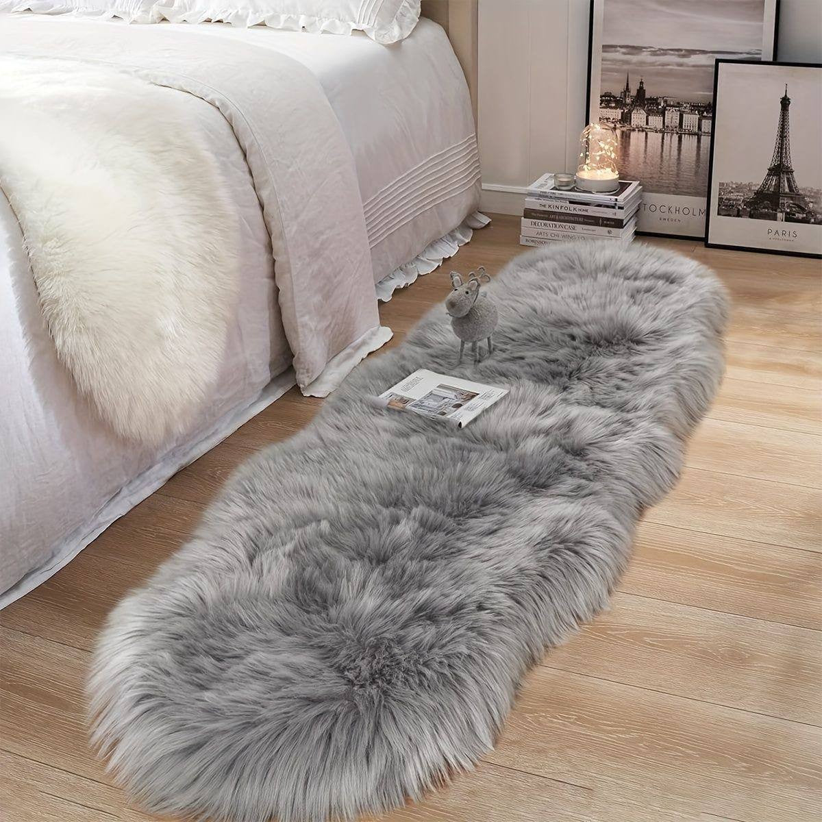 Faux fur decorative mats