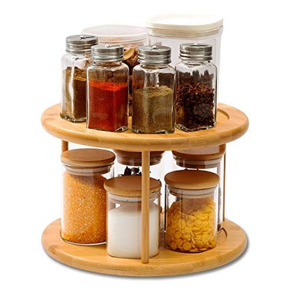 Bamboo rotating spice rack/Lazy Susan