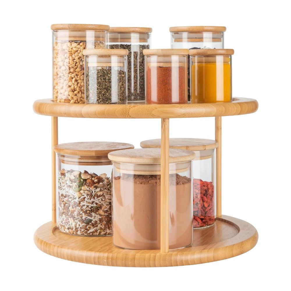 Bamboo rotating spice rack/Lazy Susan