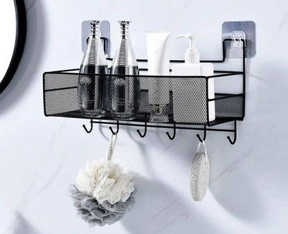 Mesh Bathroom rack with hooks