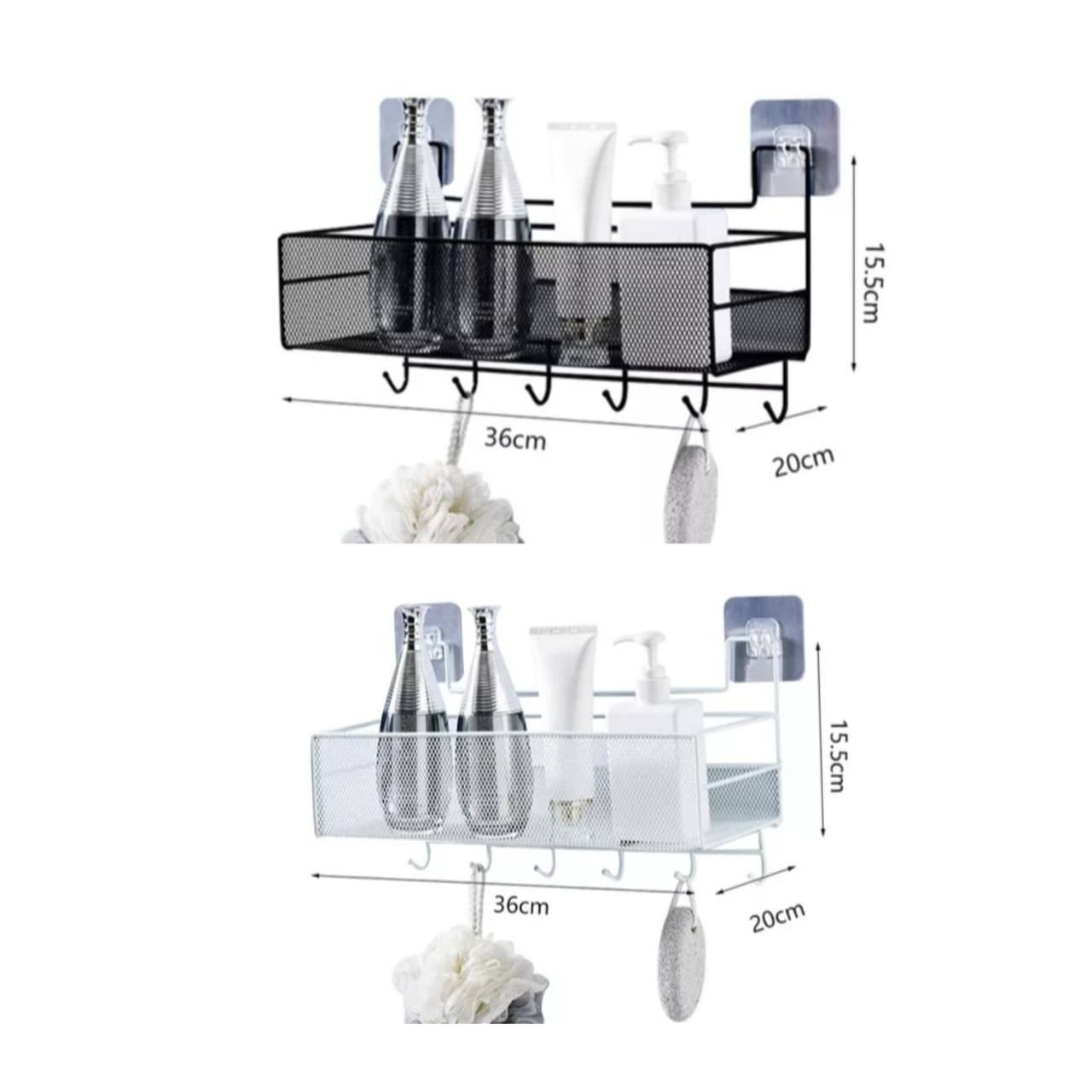 Mesh Bathroom rack with hooks