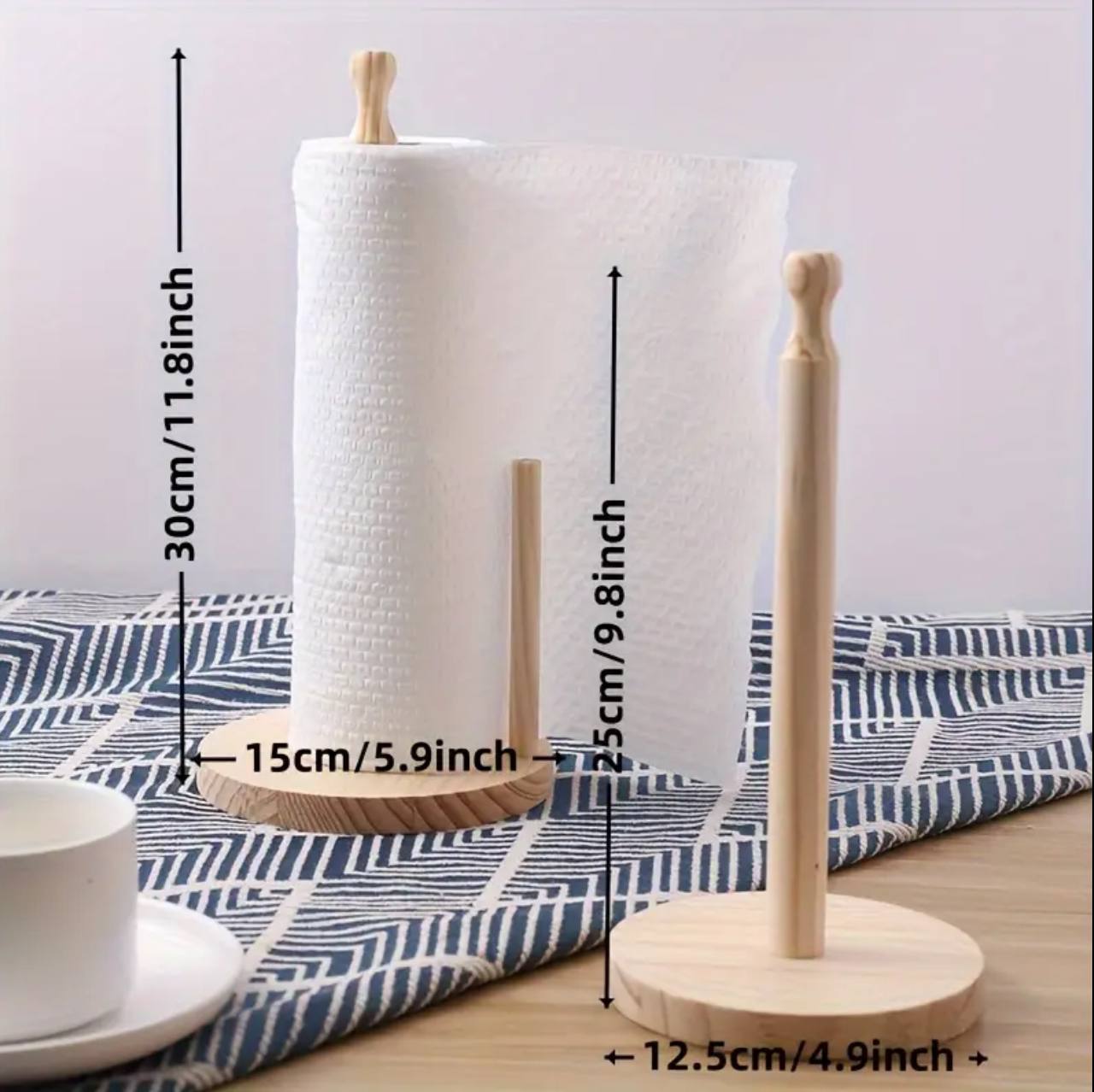 Bamboo paper towel holder