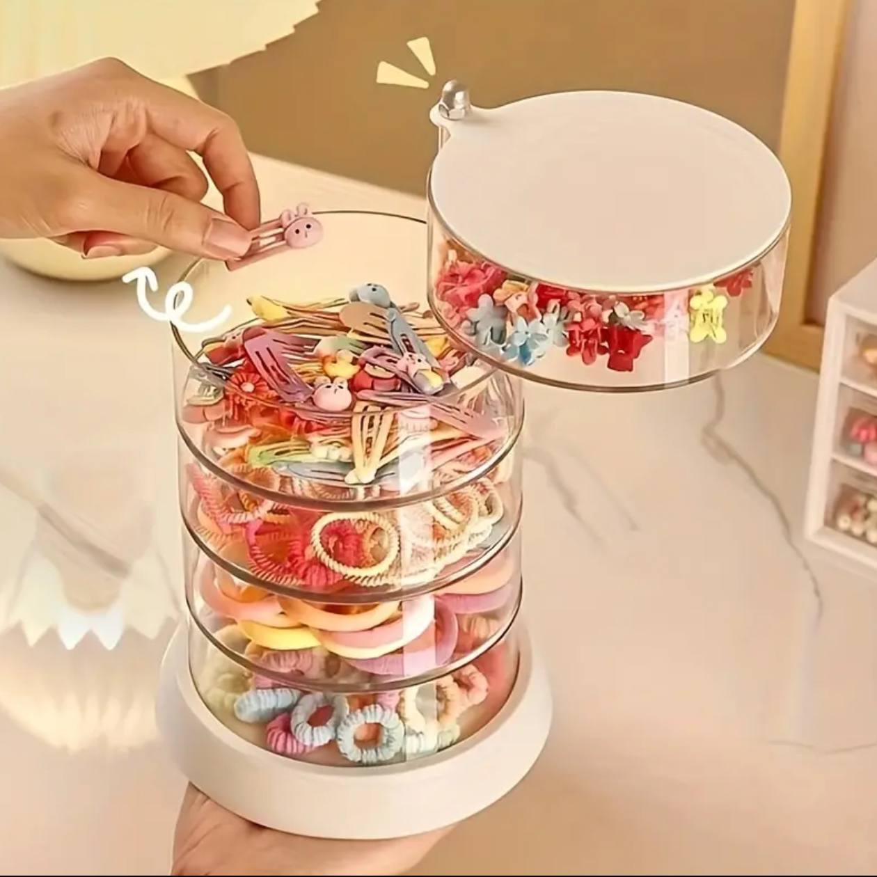 Acrylic rotating Jewellery holder