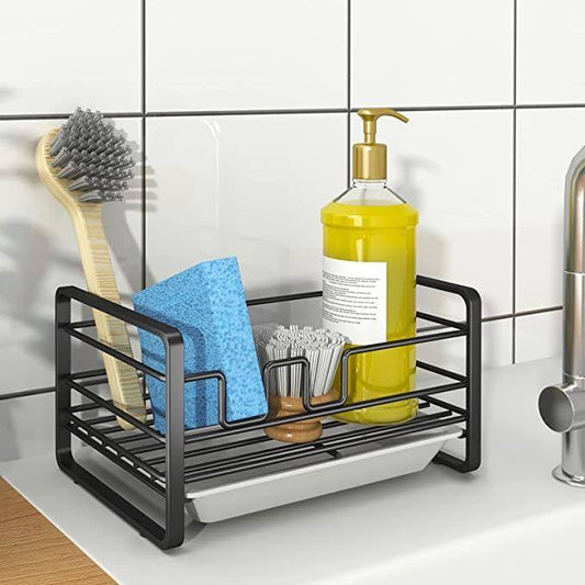 Sink caddy with draining tray