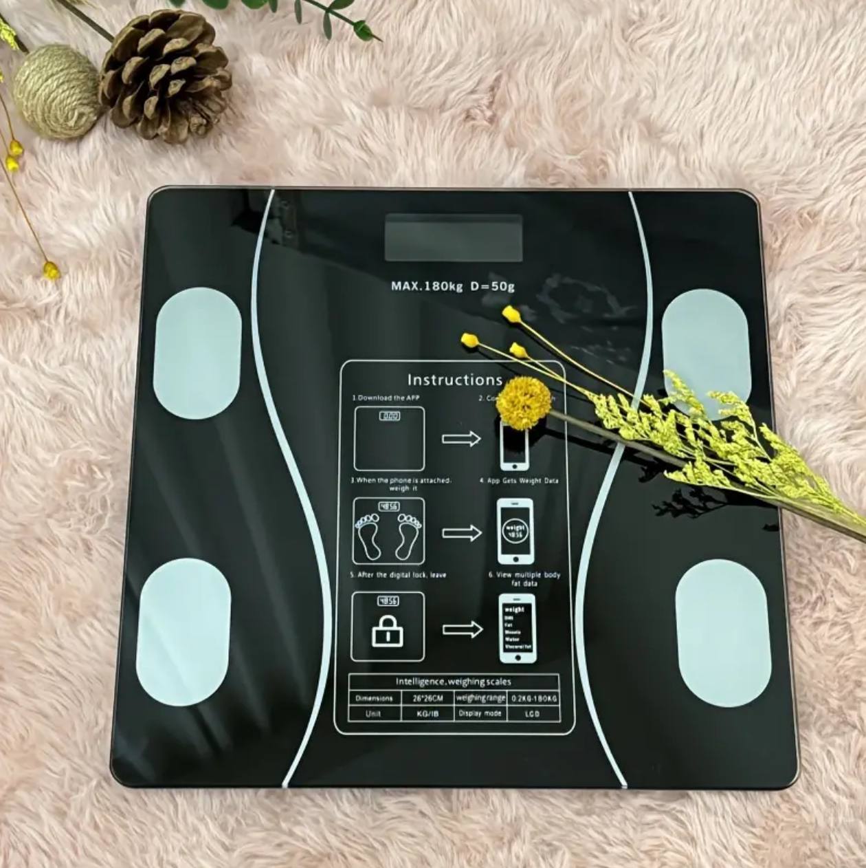 Smart Wireless Digital Bathroom Weight Scale, Body Composition Analyzer Weighing Scale