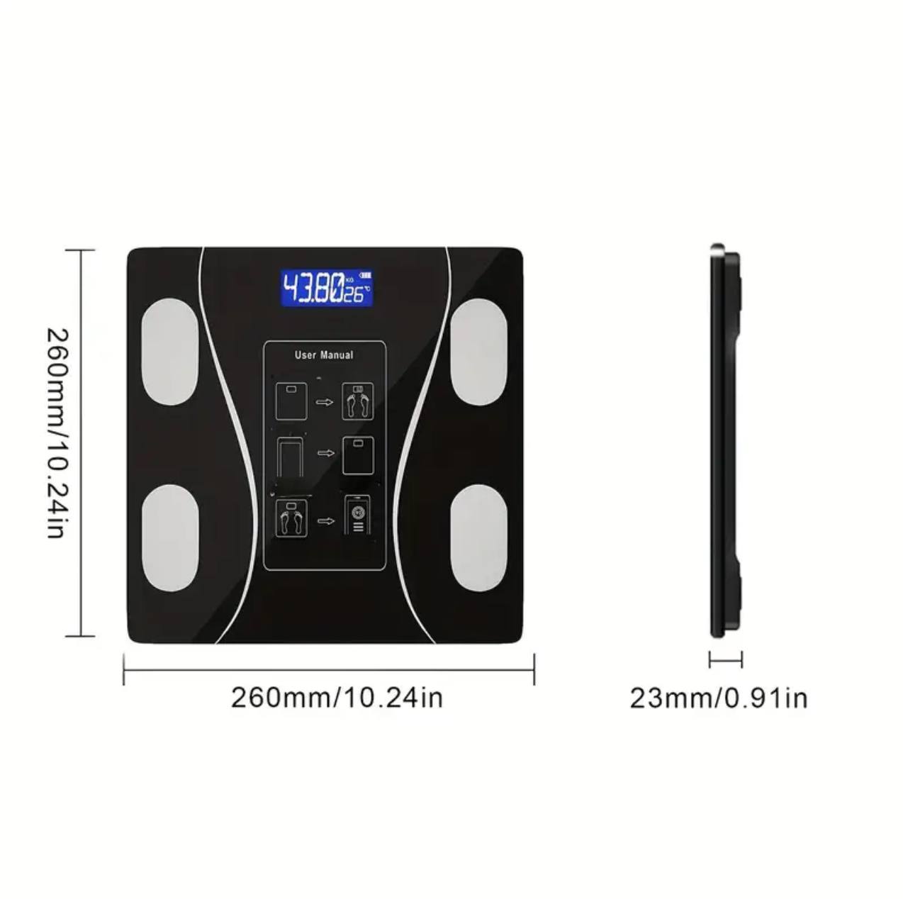 Smart Wireless Digital Bathroom Weight Scale, Body Composition Analyzer Weighing Scale