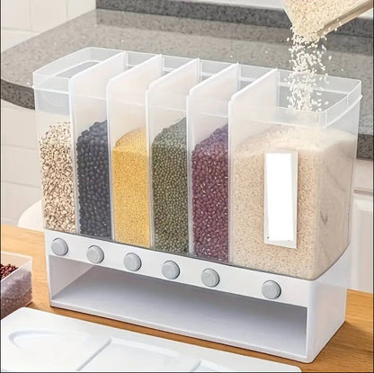 6 compartment cereals dispenser