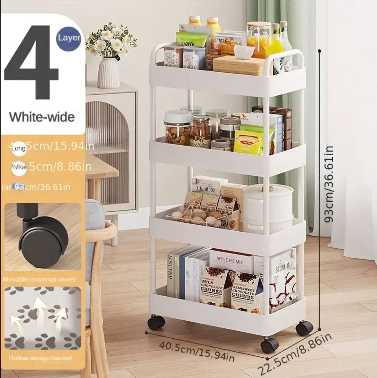 4 TIER Multifunctional Organiser RACK hard plastic