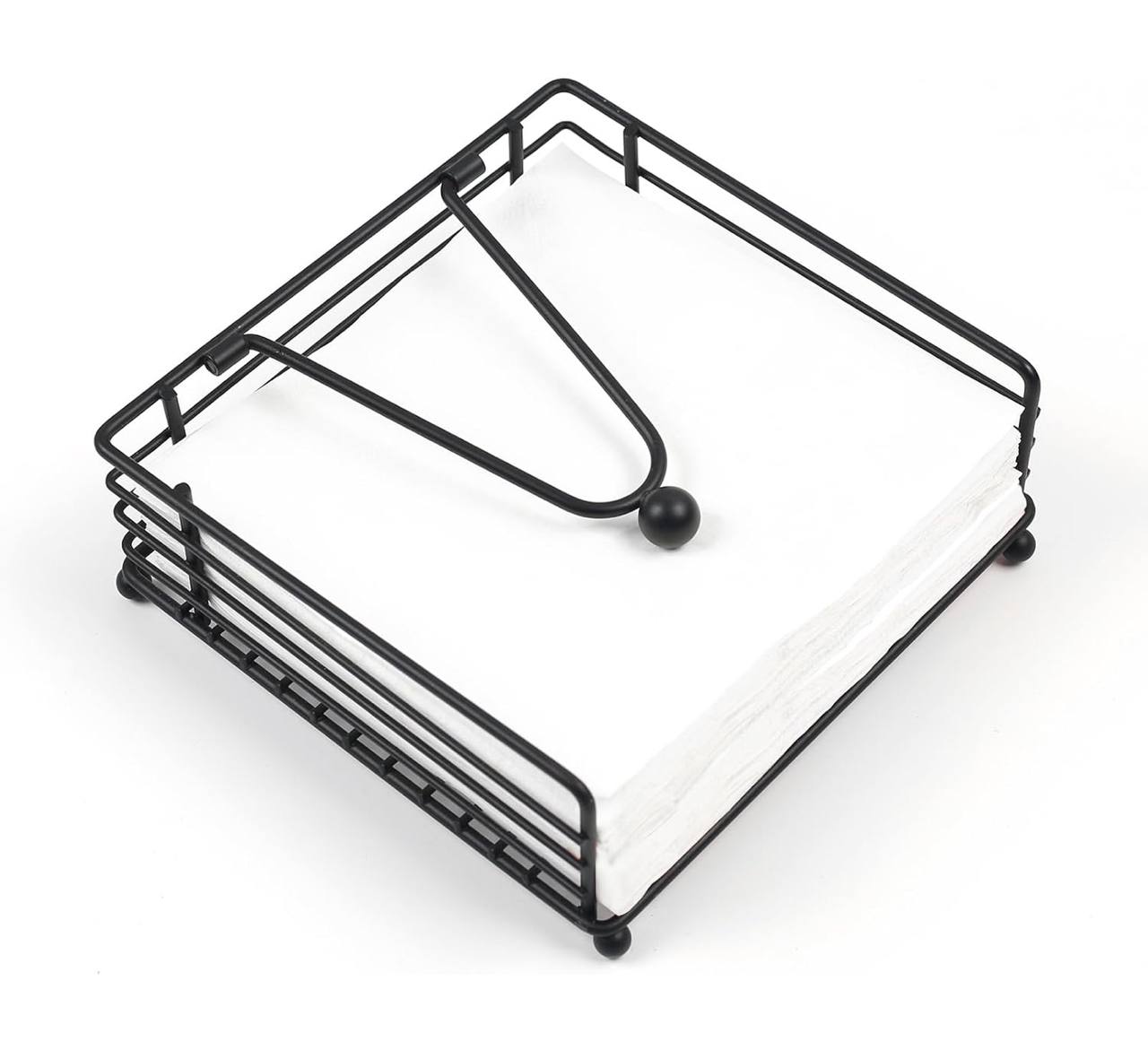 Modern Metallic serviette holder with Weighted Arm