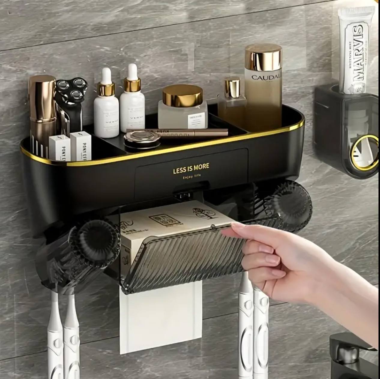 Luxury multifunctional Toothbrush holder and squeezer