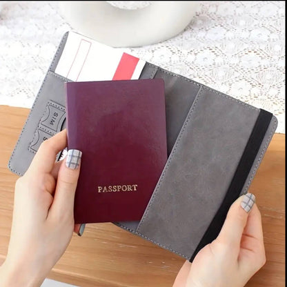 Passport Holder,Passport Cover  with RFID Blocker Plus Suitcase Tag