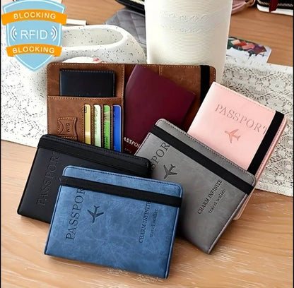 Passport Holder,Passport Cover  with RFID Blocker Plus Suitcase Tag