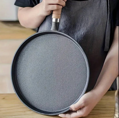 High quality non stick pan with a wooden handle