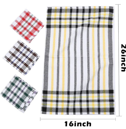 4pcs set 100% cotton Bright Large Tea Towels, 4-Pack, 42cm x 68cm Stripe Dish Towels