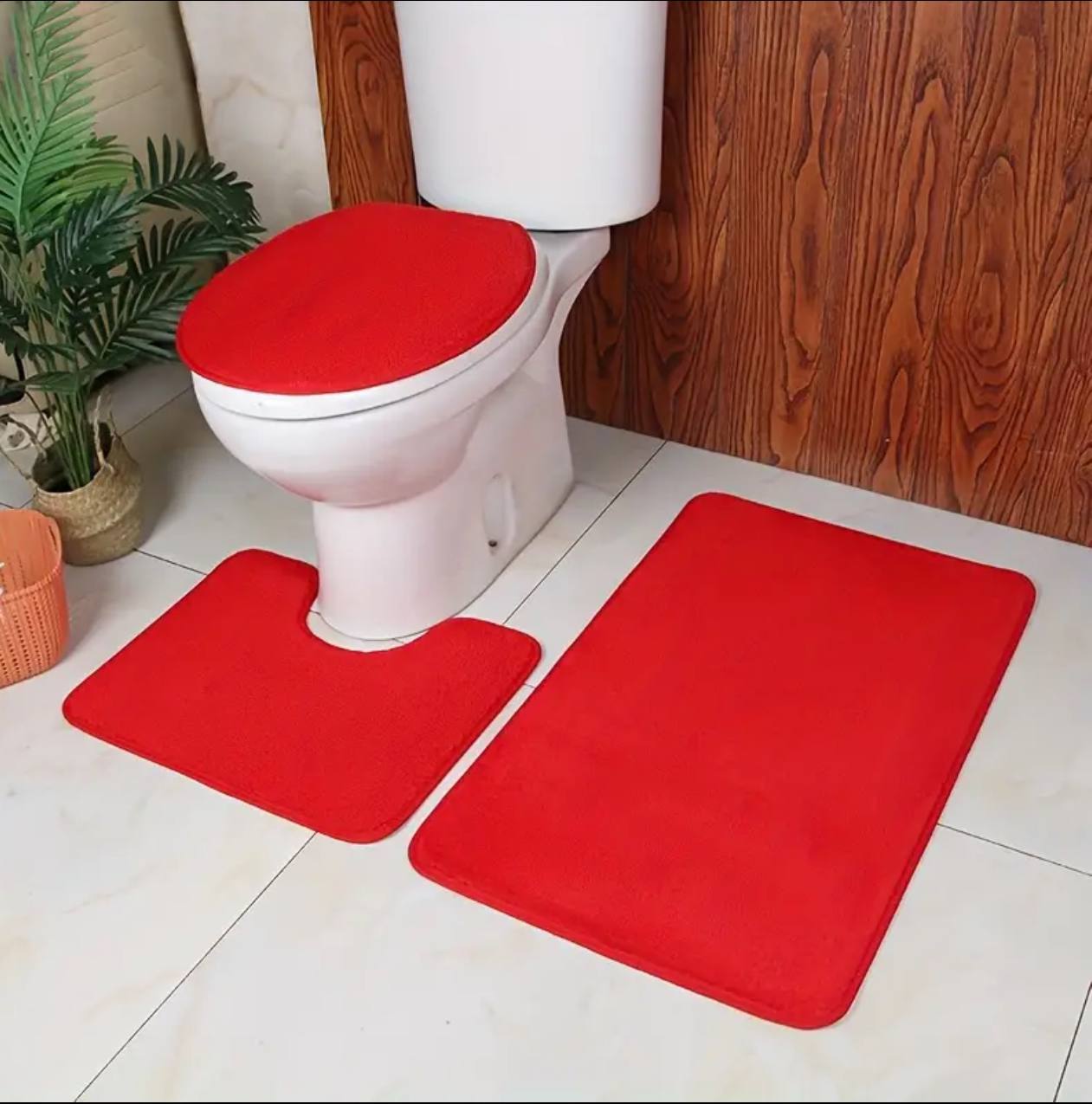 Bathroom/Toilet 3pcs mats /sets